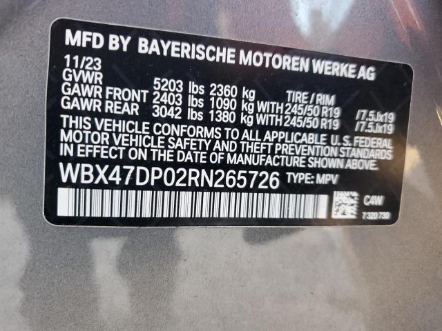 Photo 14 from auction – 2024 BMW X3 SDRIVE3 with VIN WBX47DP02RN265726