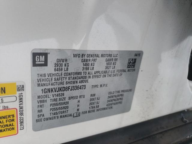 Photo 14 from auction – 2015 CHEVROLET TRAVERSE L with VIN 1GNKVJKD8FJ336473