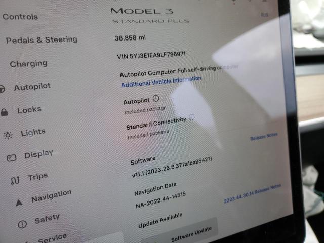 Photo 9 from auction – 2020 TESLA MODEL 3 with VIN 5YJ3E1EA9LF796971