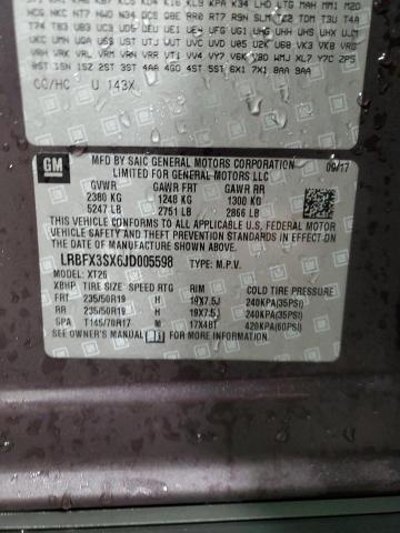Photo 14 from auction – 2018 BUICK ENVISION P with VIN LRBFX3SX6JD005598