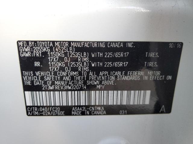 Photo 14 from auction – 2017 TOYOTA RAV4 XLE with VIN 2T3WFREV3HW320714