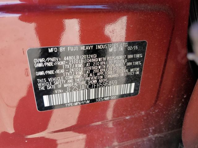 Photo 14 from auction – 2015 SUBARU FORESTER 2 with VIN JF2SJADC7FH596459