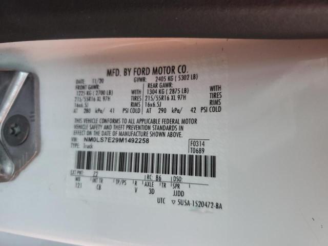 Photo 14 from auction – 2021 FORD TRANSIT CO with VIN NM0LS7E29M1492258