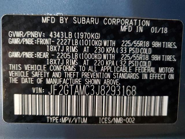 Photo 14 from auction – 2018 SUBARU CROSSTREK with VIN JF2GTAMC3J8293168