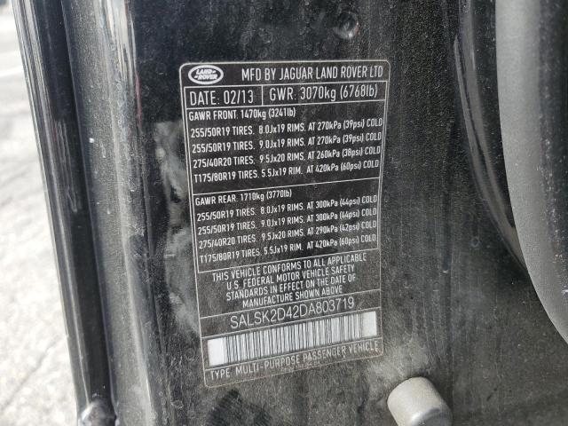 Photo 14 from auction – 2013 LAND ROVER RANGE ROVE with VIN SALSK2D42DA803719