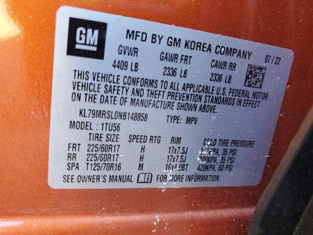 Photo 14 from auction – 2022 CHEVROLET TRAILBLAZE with VIN KL79MRSL0NB148858