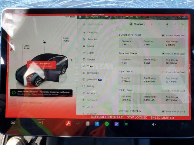 Photo 9 from auction – 2024 TESLA MODEL Y with VIN 7SAYGDEE6RF074471