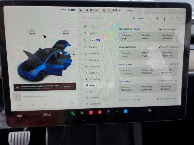 Photo 9 from auction – 2022 TESLA MODEL Y with VIN 7SAYGDEF2NF379632