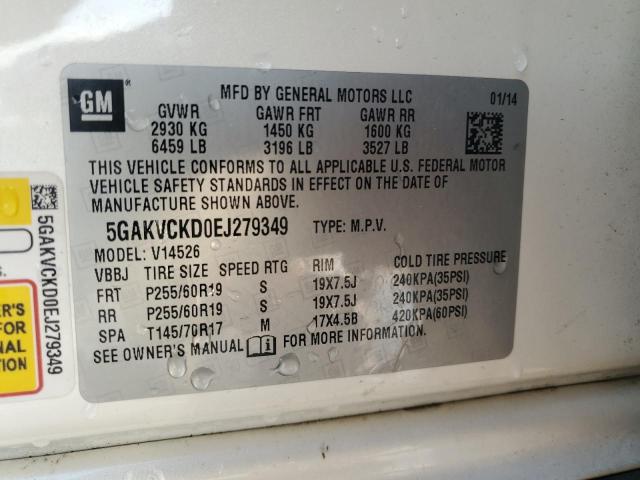 Photo 14 from auction – 2014 BUICK ENCLAVE with VIN 5GAKVCKD0EJ279349