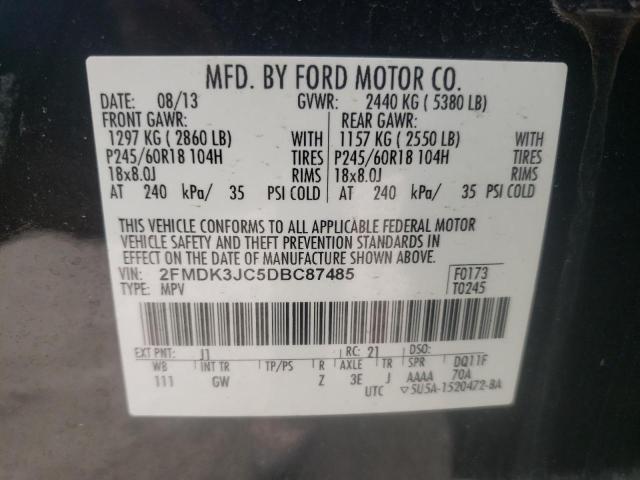Photo 14 from auction – 2013 FORD EDGE SEL with VIN 2FMDK3JC5DBC87485