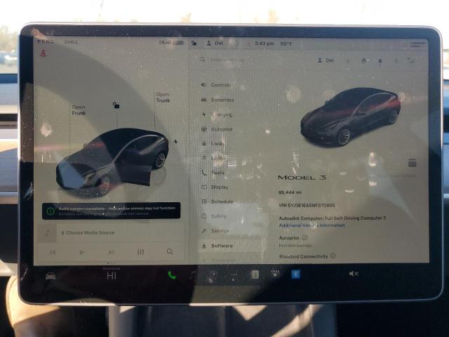 Photo 9 from auction – 2022 TESLA MODEL 3 with VIN 5YJ3E1EA5NF370665