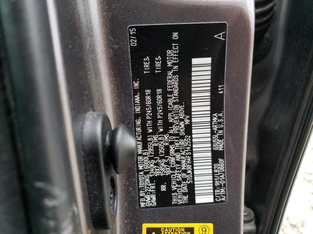 صورة رقم 14 من المزاد - 2015 TOYOTA HIGHLANDER مع VIN 5TDJKRFH4FS142552