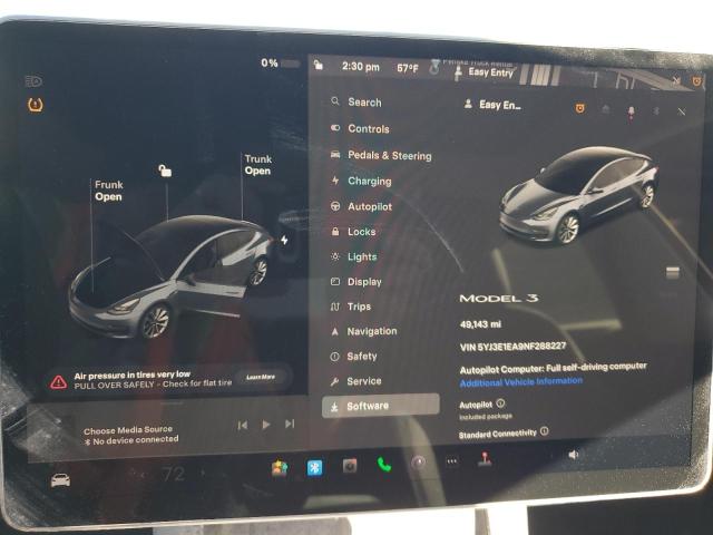 Photo 9 from auction – 2022 TESLA MODEL 3 with VIN 5YJ3E1EA9NF288227