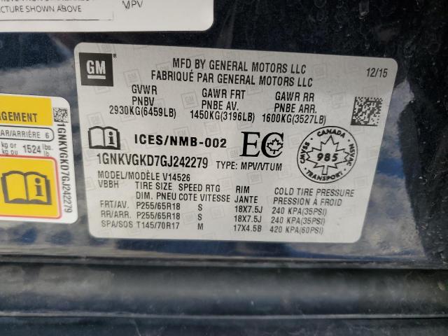 Photo 14 from auction – 2016 CHEVROLET TRAVERSE L with VIN 1GNKVGKD7GJ242279