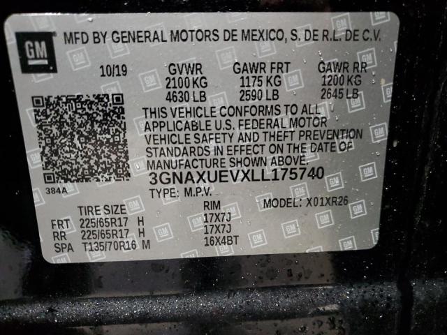 Photo 14 from auction – 2020 CHEVROLET EQUINOX LT with VIN 3GNAXUEVXLL175740