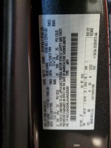 Photo 14 from auction – 2018 FORD ESCAPE SE with VIN 1FMCU9GD6JUA02520
