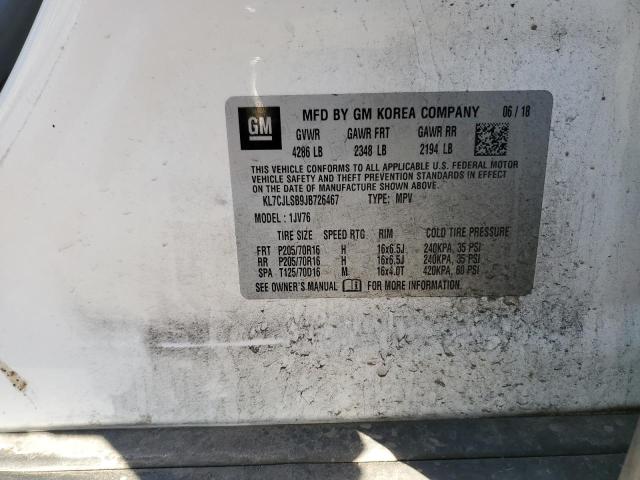 Photo 14 from auction – 2018 CHEVROLET TRAX 1LT with VIN KL7CJLSB9JB726467