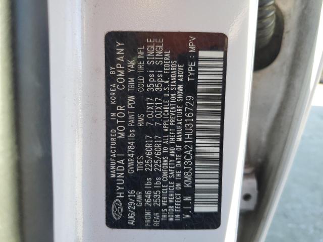 Photo 14 from auction – 2017 HYUNDAI TUCSON LIM with VIN KM8J3CA21HU316729