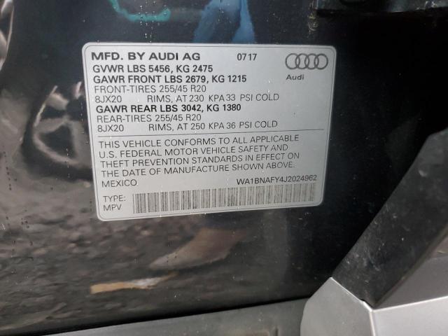Photo 14 from auction – 2018 AUDI Q5 PREMIUM with VIN WA1BNAFY4J2024962