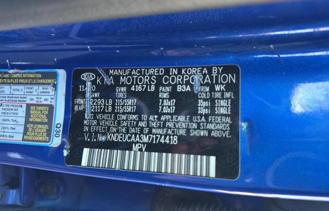 Photo 10 from auction – 2021 KIA SELTOS S with VIN KNDEUCAA3M7174418