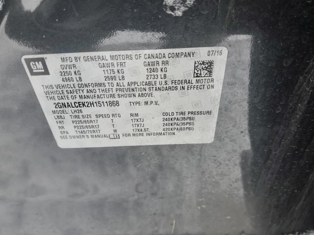 Photo 14 from auction – 2017 CHEVROLET EQUINOX LT with VIN 2GNALCEK2H1511868