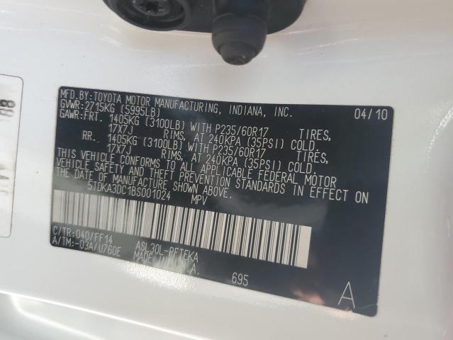 Photo 14 from auction – 2011 TOYOTA SIENNA BAS with VIN 5TDKA3DC1BS001024