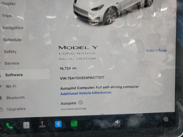Photo 9 from auction – 2023 TESLA MODEL Y with VIN 7SAYGDEE4PA077217