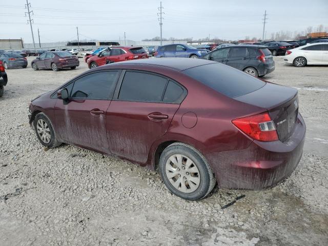 Photo 2 from auction – 2012 HONDA CIVIC LX with VIN 19XFB2F57CE099303