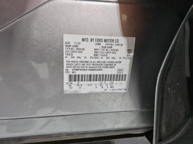 Photo 14 from auction – 2022 FORD EDGE TITAN with VIN 2FMPK4K91NBB04400
