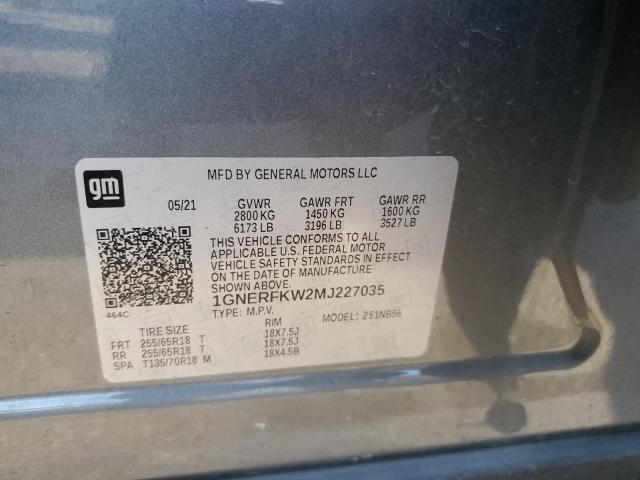 Photo 14 from auction – 2021 CHEVROLET TRAVERSE L with VIN 1GNERFKW2MJ227035