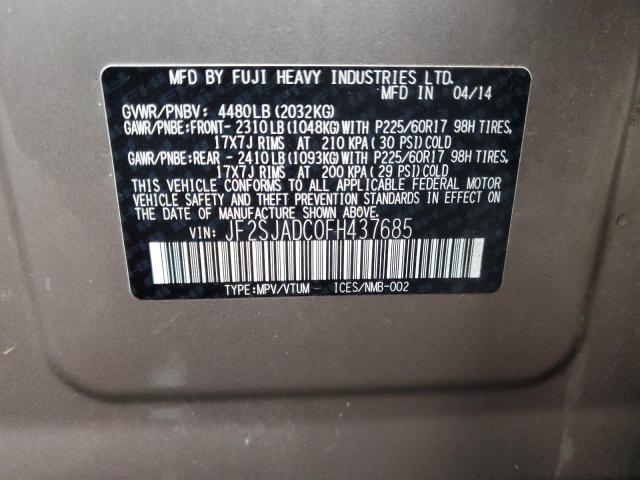 Photo 14 from auction – 2015 SUBARU FORESTER 2 with VIN JF2SJADC0FH437685