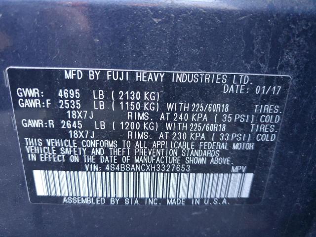 Photo 14 from auction – 2017 SUBARU OUTBACK 2. with VIN 4S4BSANCXH3327653