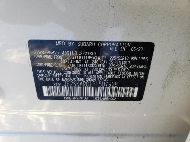 Photo 14 from auction – 2023 SUBARU FORESTER T with VIN JF2SKARC1PH507928