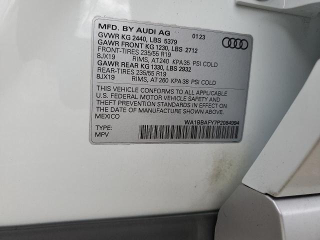 Photo 14 from auction – 2023 AUDI Q5 PREMIUM with VIN WA1BBAFY7P2084994