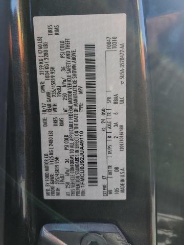 Photo 14 from auction – 2018 FORD ESCAPE TIT with VIN 1FMCU0J92JUA49110