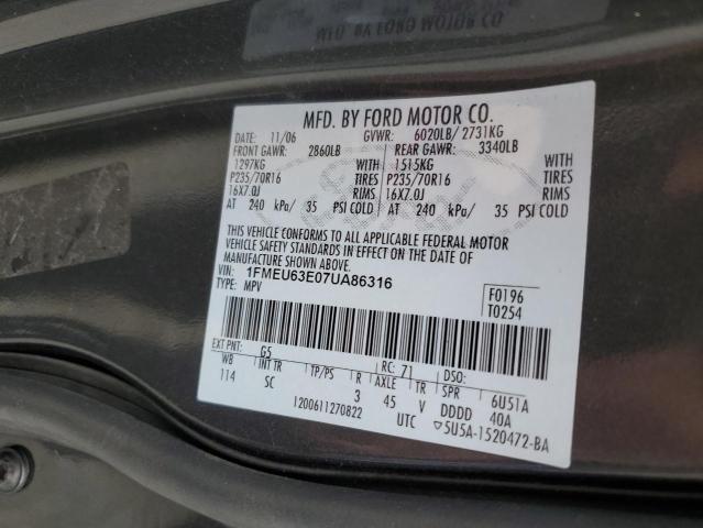 Фото 14 с аукциона – 2007 FORD EXPLORER X с VIN 1FMEU63E07UA86316
