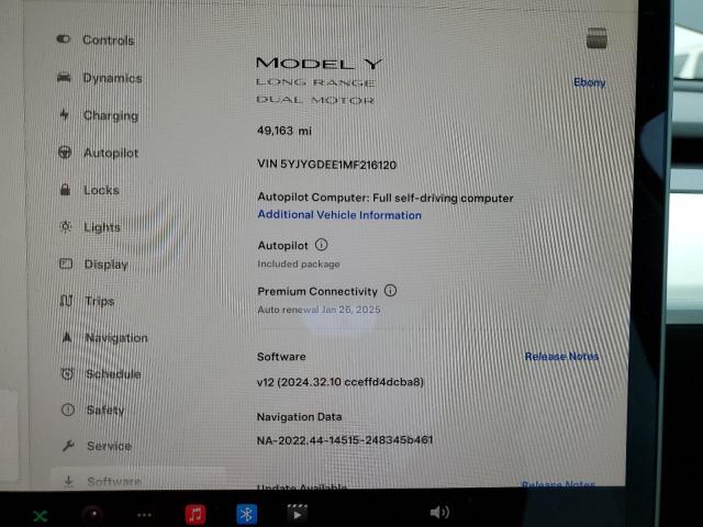 Photo 9 from auction – 2021 TESLA MODEL Y with VIN 5YJYGDEE1MF216120