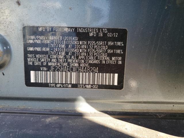 Photo 14 from auction – 2012 SUBARU FORESTER L with VIN JF2SHAECXCH448294