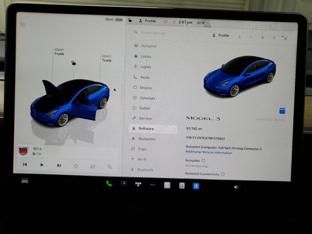 Photo 9 from auction – 2022 TESLA MODEL 3 with VIN 5YJ3E1EA7NF370831