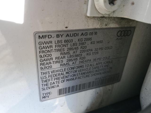Photo 14 from auction – 2017 AUDI Q7 PREMIUM with VIN WA1LAAF71HD031681