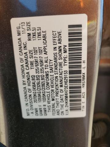 Photo 14 from auction – 2014 HONDA CR-V EXL with VIN 2HKRM4H73EH629153