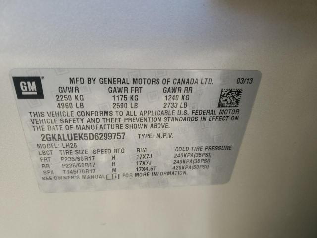 Photo 14 from auction – 2013 GMC TERRAIN SL with VIN 2GKALUEK5D6299757
