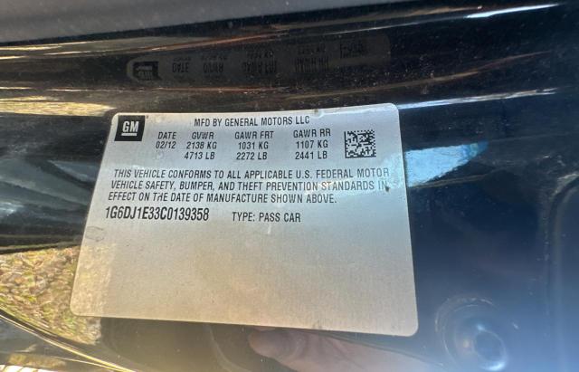 Photo 10 from auction – 2012 CADILLAC CTS PERFOR with VIN 1G6DJ1E33C0139358