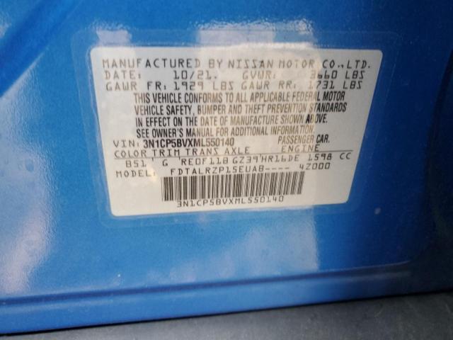 Photo 14 from auction – 2021 NISSAN KICKS S with VIN 3N1CP5BVXML550140