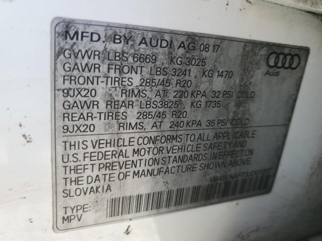 Photo 14 from auction – 2018 AUDI Q7 PRESTIG with VIN WA1VAAF73JD011317
