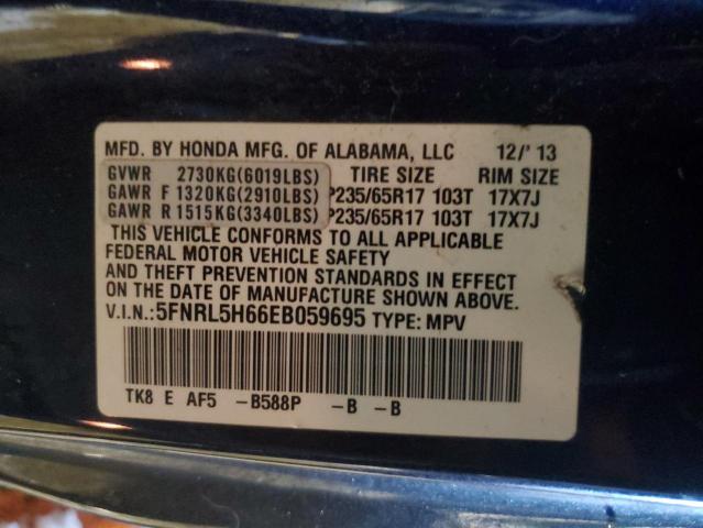 Photo 14 from auction – 2014 HONDA ODYSSEY EX with VIN 5FNRL5H66EB059695