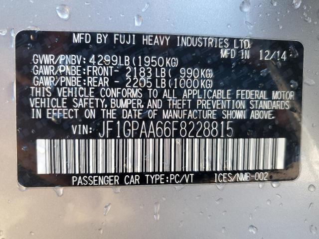 Photo 14 from auction – 2015 SUBARU IMPREZA with VIN JF1GPAA66F8228815