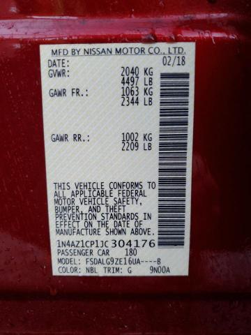 Photo 14 from auction – 2018 NISSAN LEAF S with VIN 1N4AZ1CP1JC304176