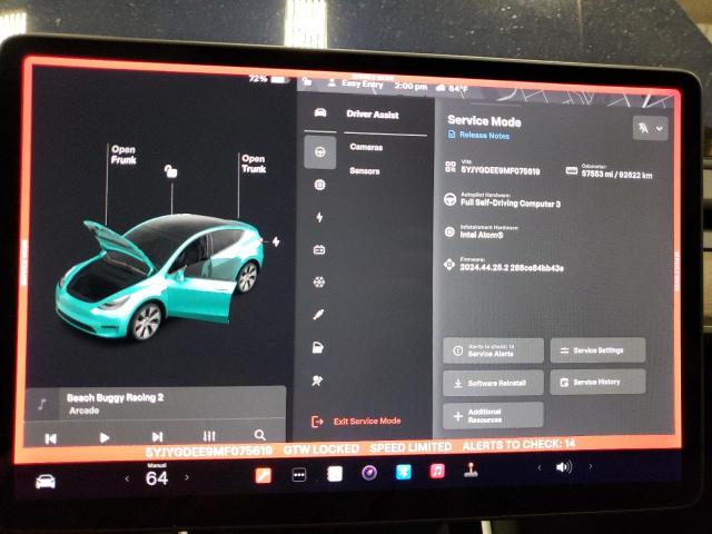 Photo 9 from auction – 2021 TESLA MODEL Y with VIN 5YJYGDEE9MF075619