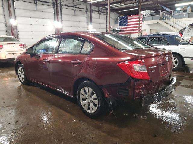 Photo 2 from auction – 2012 HONDA CIVIC LX with VIN 19XFB2F50CE322829